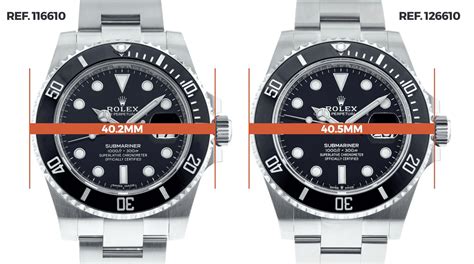 rolex submariner size mm